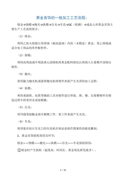 黄金工艺介绍