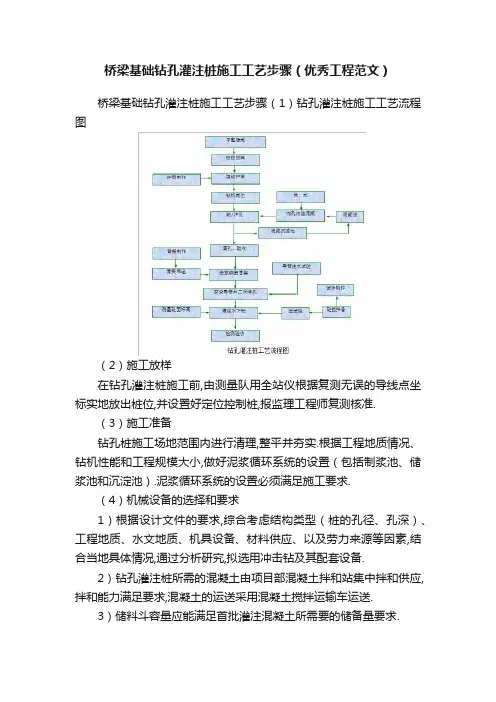 桥梁基础钻孔灌注桩施工工艺步骤（优秀工程范文）