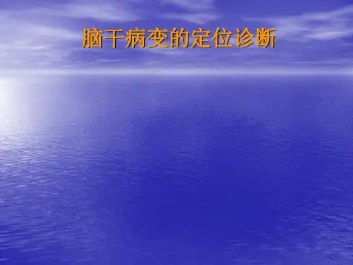 脑干病变的定位诊断