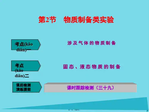 高中化学一轮复习第二板块第10章化学实验第2节物质制备类实验课件鲁教版