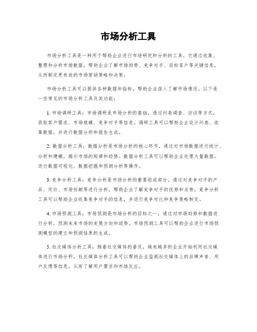 市场分析工具
