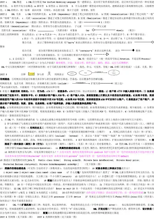 UML考试必备