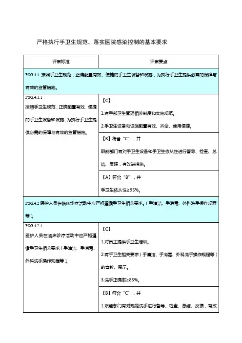 严格执行手卫生规范落实医院感染控制的基本要求