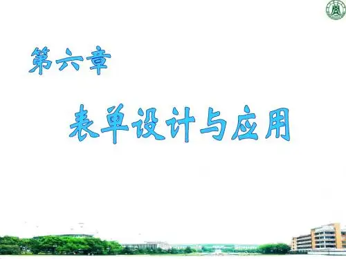 第6章 表单设计与应用