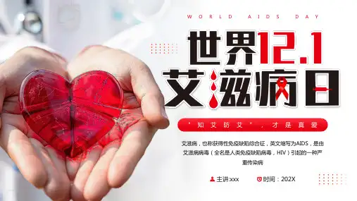 世界艾滋病预防知识PPT