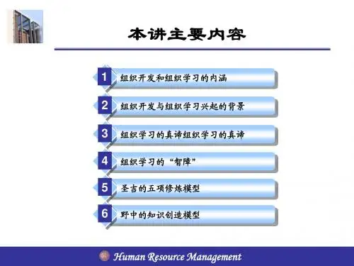 南开大学人力资源管理课件-12章_组织开发与学习