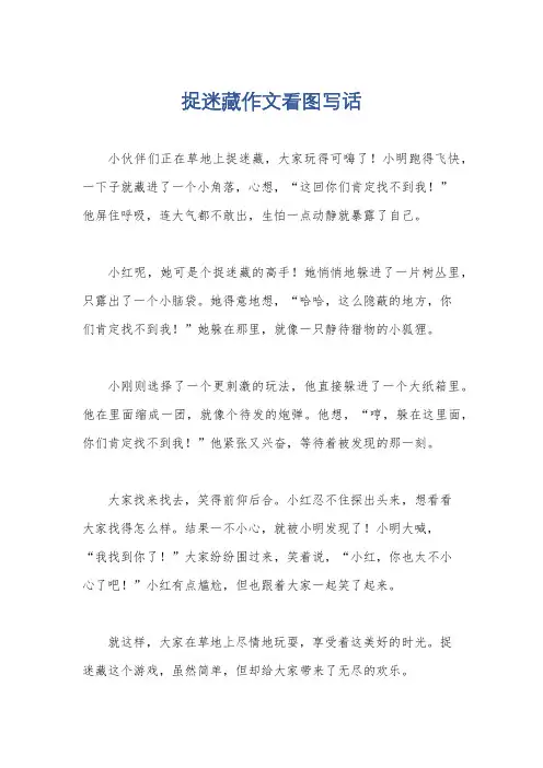 捉迷藏作文看图写话