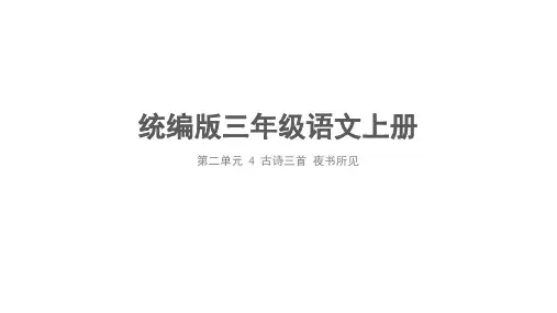 古诗三首 夜书所见ppt课件