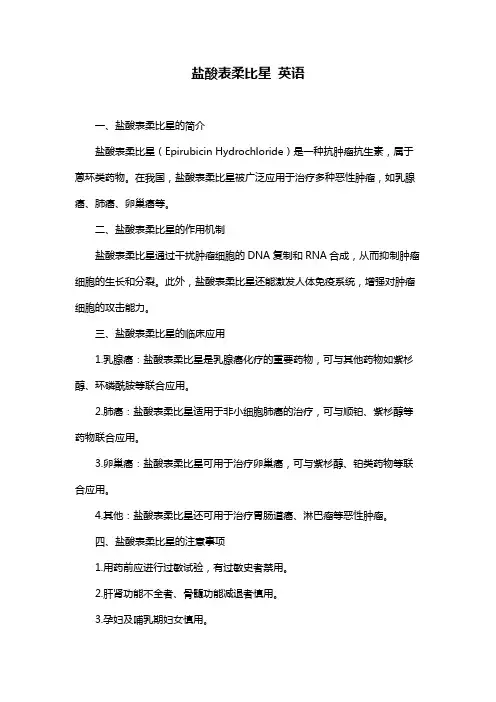 盐酸表柔比星 英语