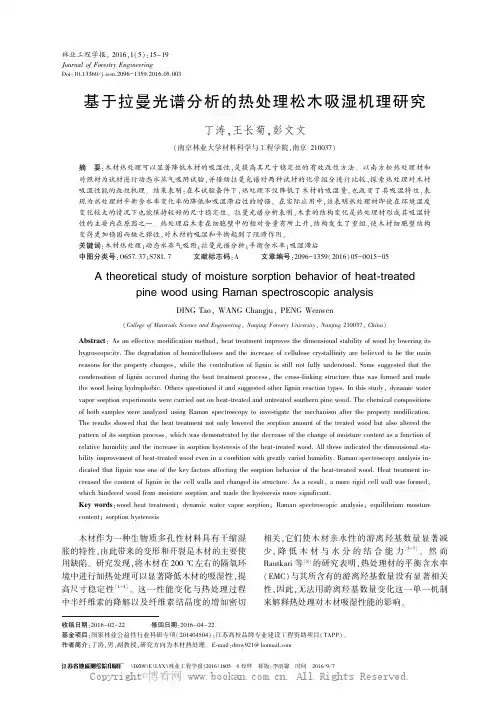 基于拉曼光谱分析的热处理松木吸湿机理研究