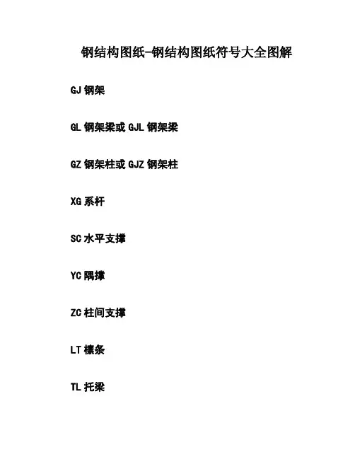 钢结构图纸-钢结构图纸符号大全图解