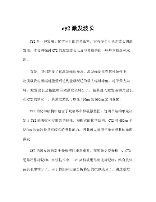 cy2激发波长