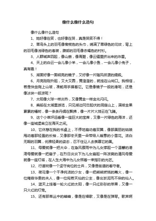 像什么像什么造句