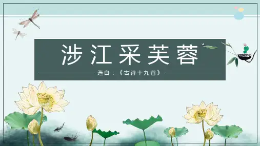 涉江采芙蓉完整版PPT课件