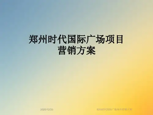 郑州时代国际广场项目营销方案