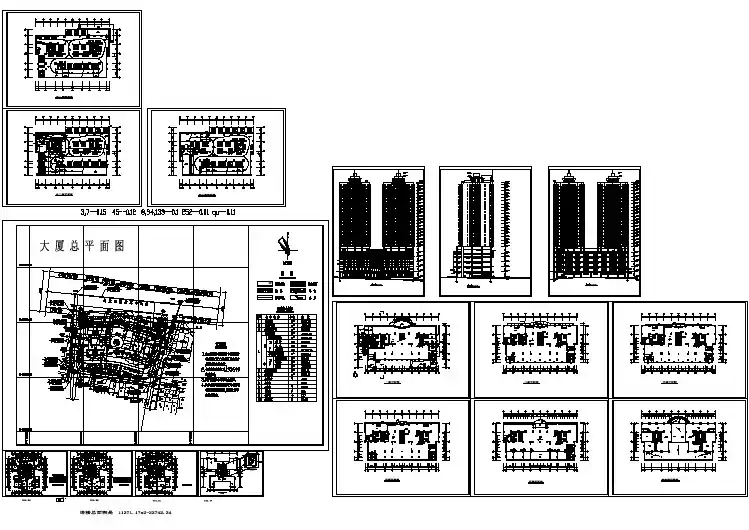 高层普通住宅全套建筑施工图的图纸