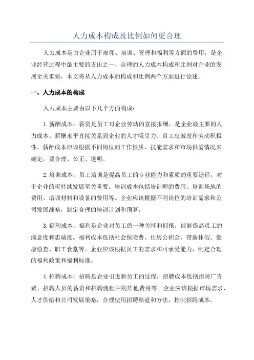人力成本构成及比例如何更合理