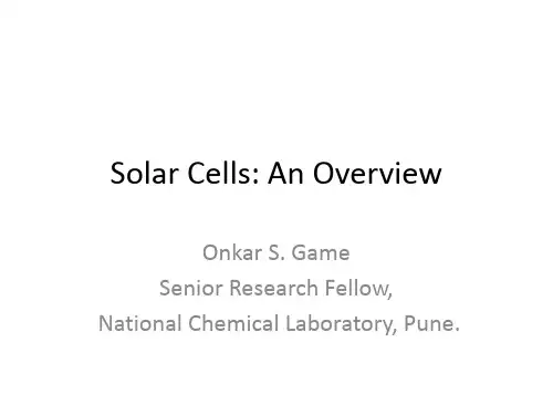 太阳能电池英文综述Solar Cells An Overview