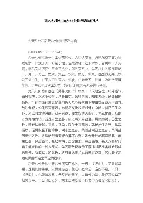 先天八卦和后天八卦的来源及内涵