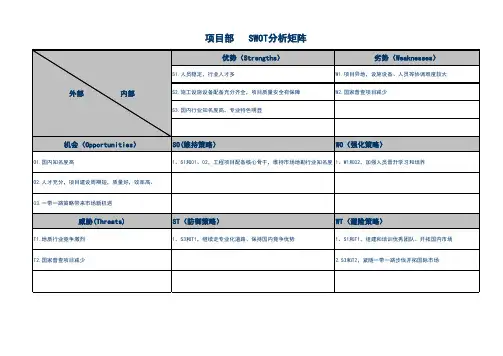 组织环境分析表