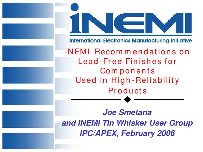 iNEMI_Recommendations_Tin whisker mitigation_APEX06