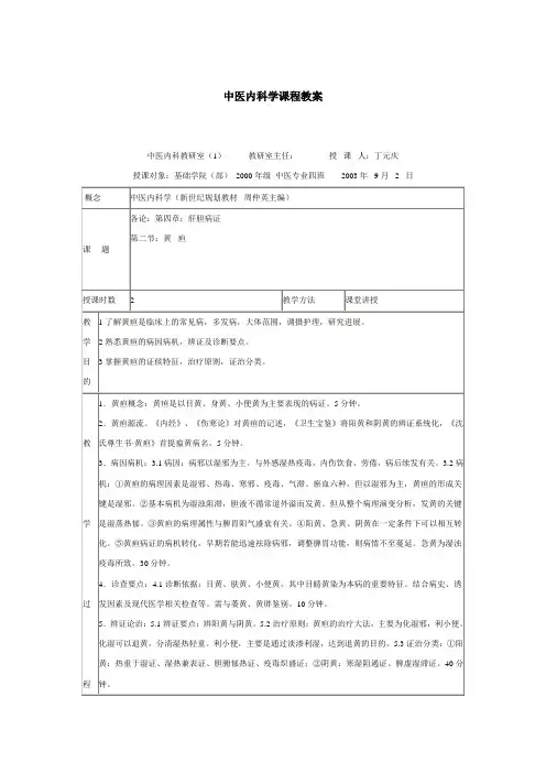中医内科学