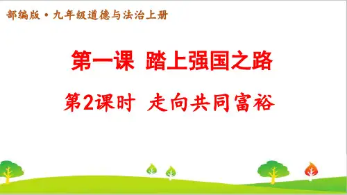 新人教部编版道德与法治九年级上册《走向共同富裕》精品教学课件