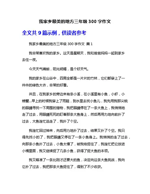 我家乡最美的地方三年级300字作文