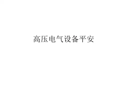 电工作业培训讲义第十六讲高压电气设备安全