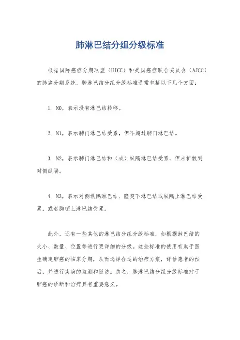 肺淋巴结分组分级标准