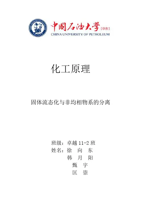 固体流态化-中国石油大学化工原理(DOC)