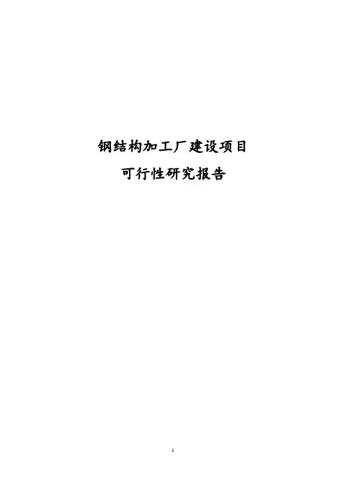 新版钢结构加工厂建设项目可行性研究报告