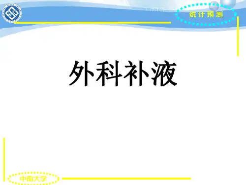 外科补液原则