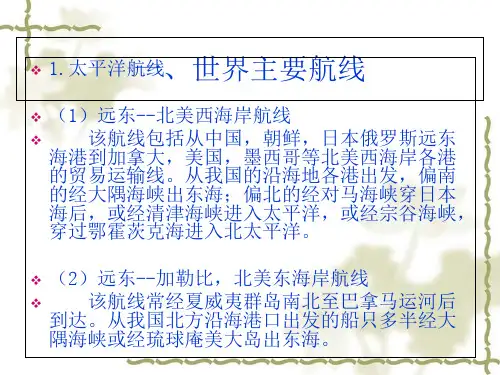 标准海运航线图非常全PPT课件