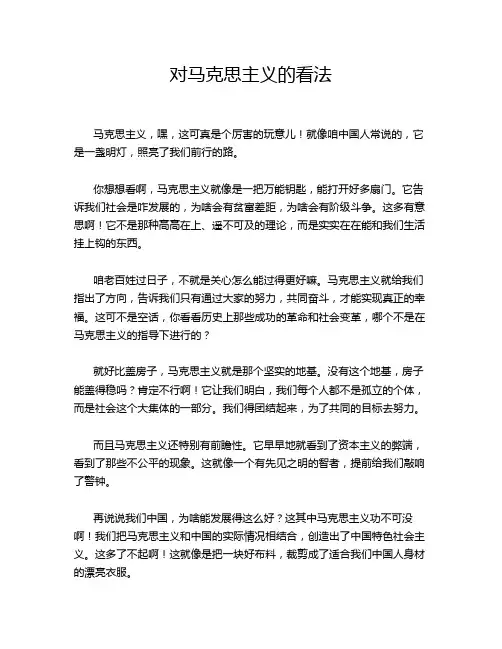 对马克思主义的看法