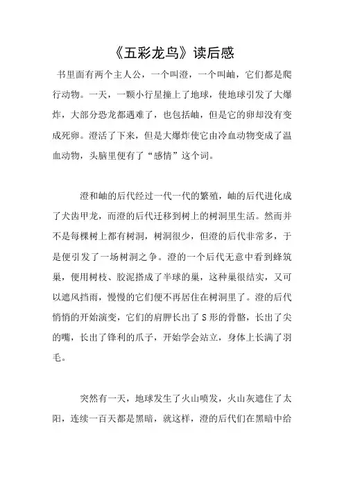 《五彩龙鸟》读后感