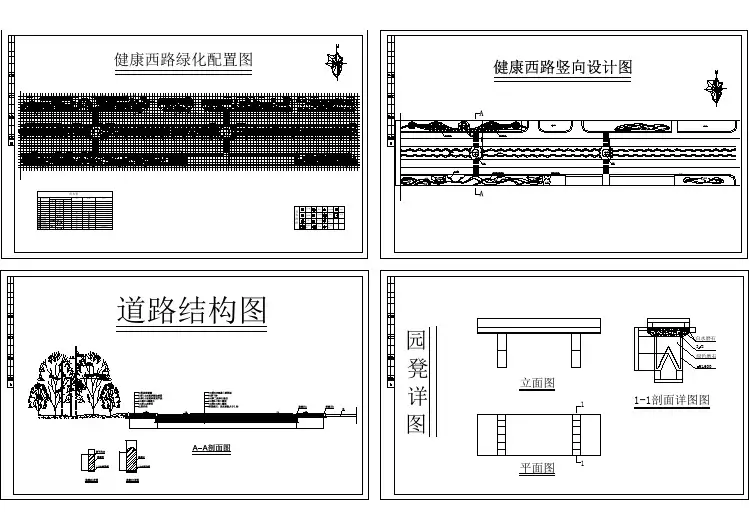 某道路绿化施工CAD图纸设计方案