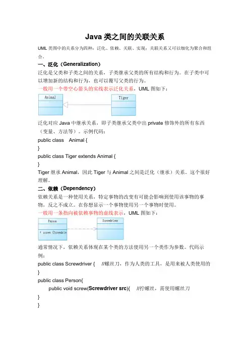 Java类之间的关联关系