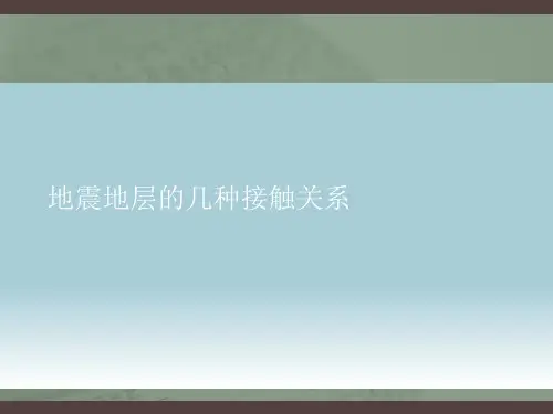 地震地层的几种接触关系专业资料