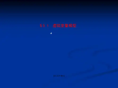 虚拟变量模型
