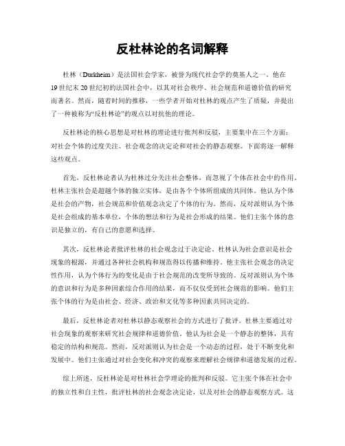 反杜林论的名词解释