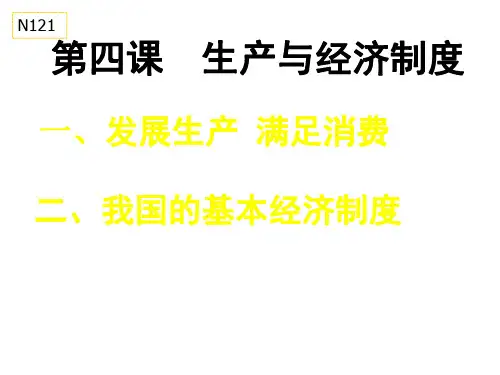 高一政治生产与经济制度-