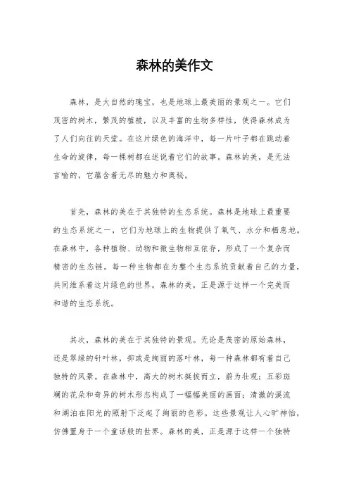 森林的美作文