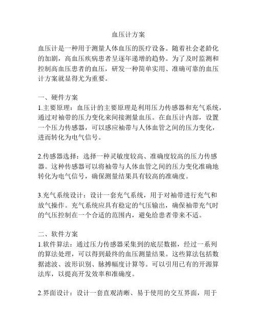 血压计方案