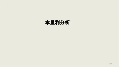 亨格瑞会计学(第12版)课件：本量利分析