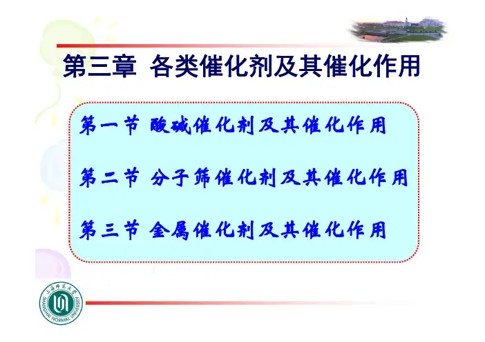 第三章 各类催化剂及其催化作用_酸碱催化剂