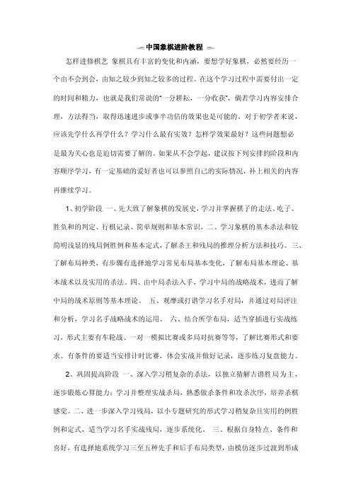 中国象棋进阶教程.doc