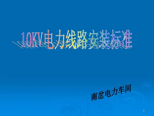 10KV电力线路安装标准PPT课件