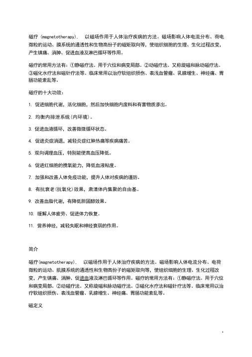 磁疗课件_精品文档