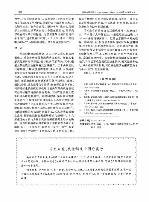 论文分类、关键词及中图分类号
